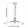 Aisens Soporte para Proyector CWP01TSE-049 Blanco, Inclinable y Extensible